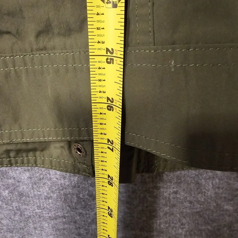 Lauren Ralph Lauren Jacket Women' Large Olive Pocket Zip Military Army Coat Core